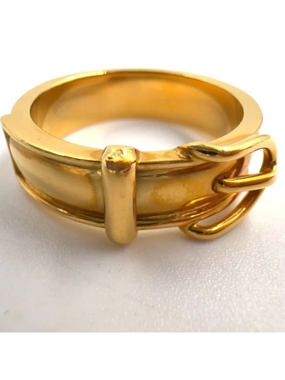 Hermes Ceinture Metal Gold Scarf Ring